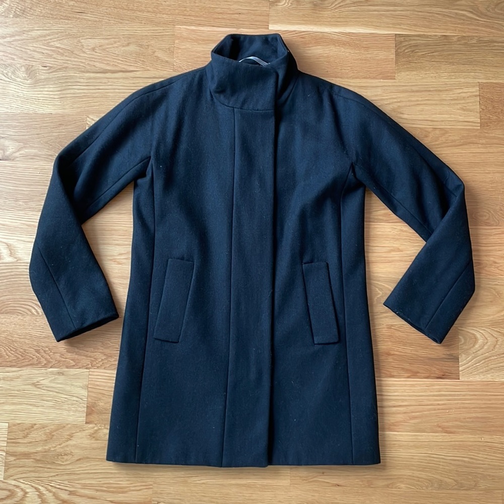 J.Crew Black Cocoon Coat
